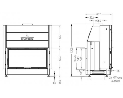 Каминная топка Spartherm Linear 4S Varia B-FDH Каминная топка Spartherm Linear 4S Varia B-FDH