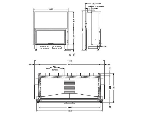 Каминная топка Spartherm Linear 4S Varia Bh Каминная топка Spartherm Linear 4S Varia Bh