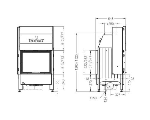 Каминная топка Spartherm Linear 4S Varia FDH Каминная топка Spartherm Linear 4S Varia FDH