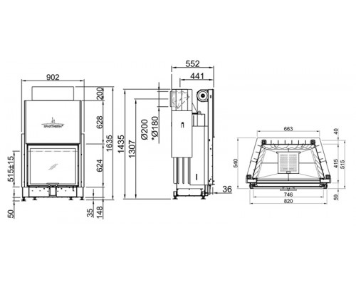 Каминная топка Spartherm Linear 4S Varia Sh 5.0 Каминная топка Spartherm Linear 4S Varia Sh 5.0