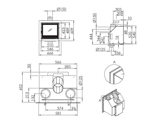 Каминная топка Spartherm Linear Kassette S 600 Каминная топка Spartherm Linear Kassette S 600