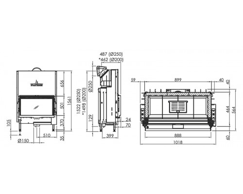 Каминная топка Spartherm Premium V-1V87h Каминная топка Spartherm Premium V-1V87h