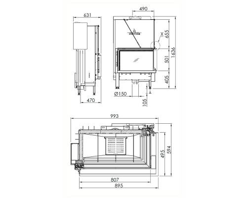 Каминная топка Spartherm Premium-V-2R80h
