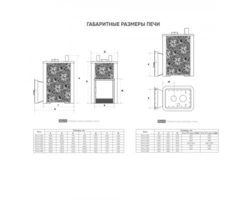 Печь Ялта 35/2024 в камне для бани